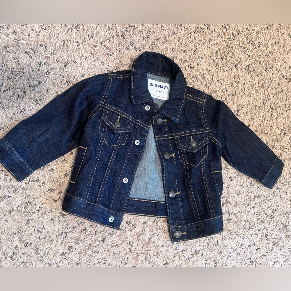 Unisex 12-18 Month Dark Wash Jean Jacket